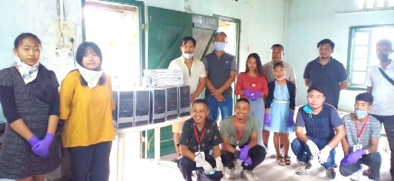 TSUD and E-Rebuild members along with some of the students in Dimapur on June 24. (Morung Photo)